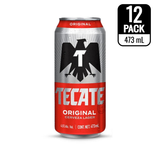 Cerveza Tecate Roja Original Laton 473 ml - 12 pack